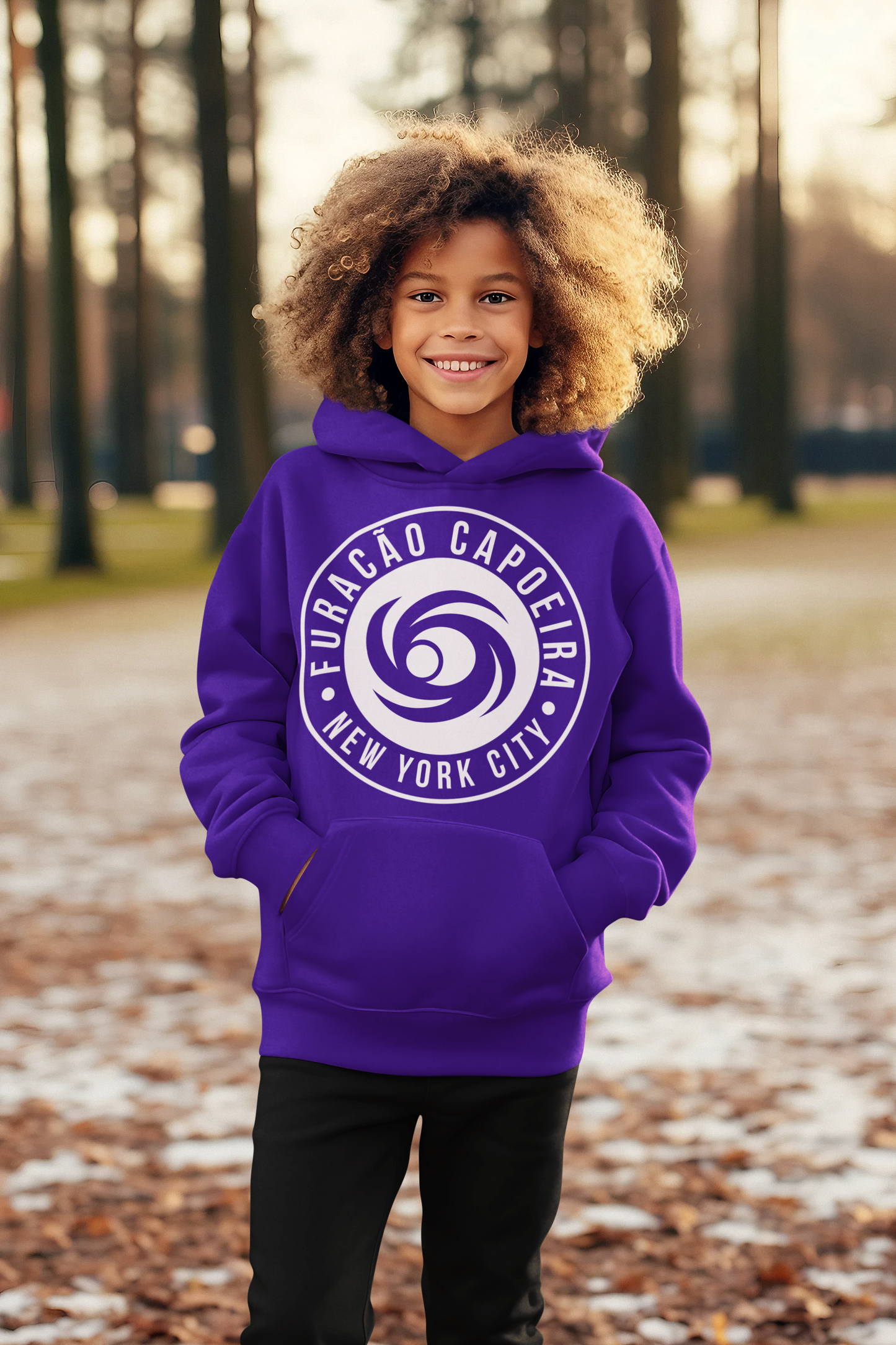 PURPLE (WHITE LOGO) CLASSIC FCNYC HOODIE