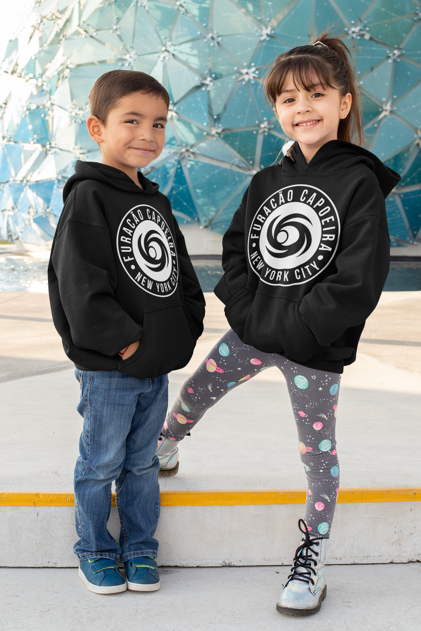 BLACK (WHITE LOGO) CLASSIC FCNYC HOODIE