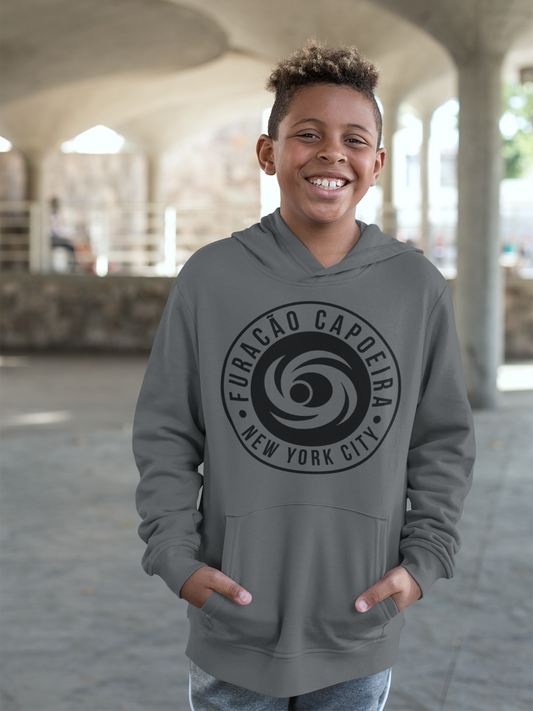 CHARCOAL (BLACK LOGO) CLASSIC FCNYC HOODIE