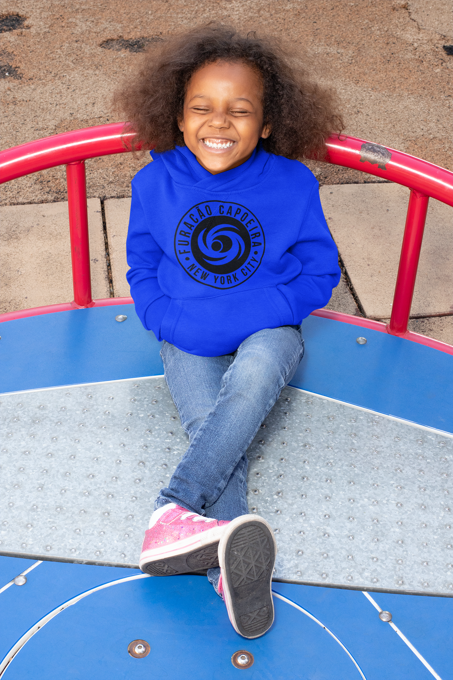 ROYAL (BLACK LOGO) CLASSIC FCNYC HOODIE